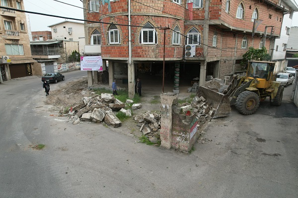 عملیات تخریب و بازگشایی تکیه بزرگ سیدمحله واقع در خیابان کارگر ، کوچه آلمانیا