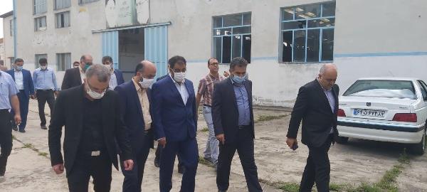 حضور دکتر خال مدیر عامل سازمان بهشت زهرا تهران در کارخانه نساجی قائم شهر