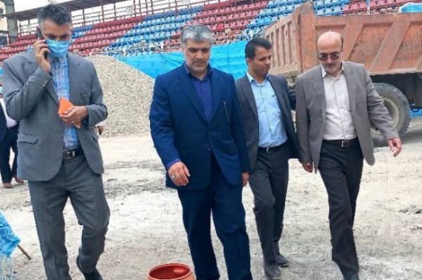 بازدید هفتگی از روند اجرای پروژه ورزشگاه شهید وطنی